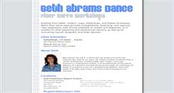 Desktop Screenshot of bethabramsdance.com